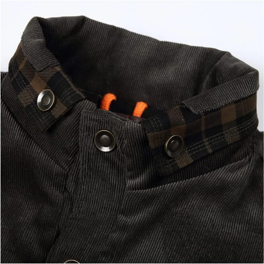 Men's Dark Green Long Sleeve Sherpa Lined Flannel Shirt Jacket Fleeces